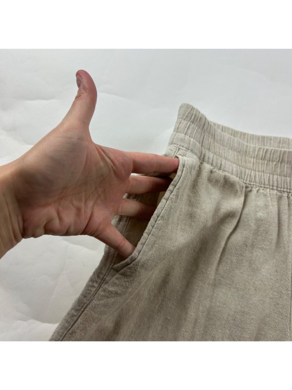 Old Navy Flax Linen Blend High Rise Wide Leg Pant S - Picture 3 of 7